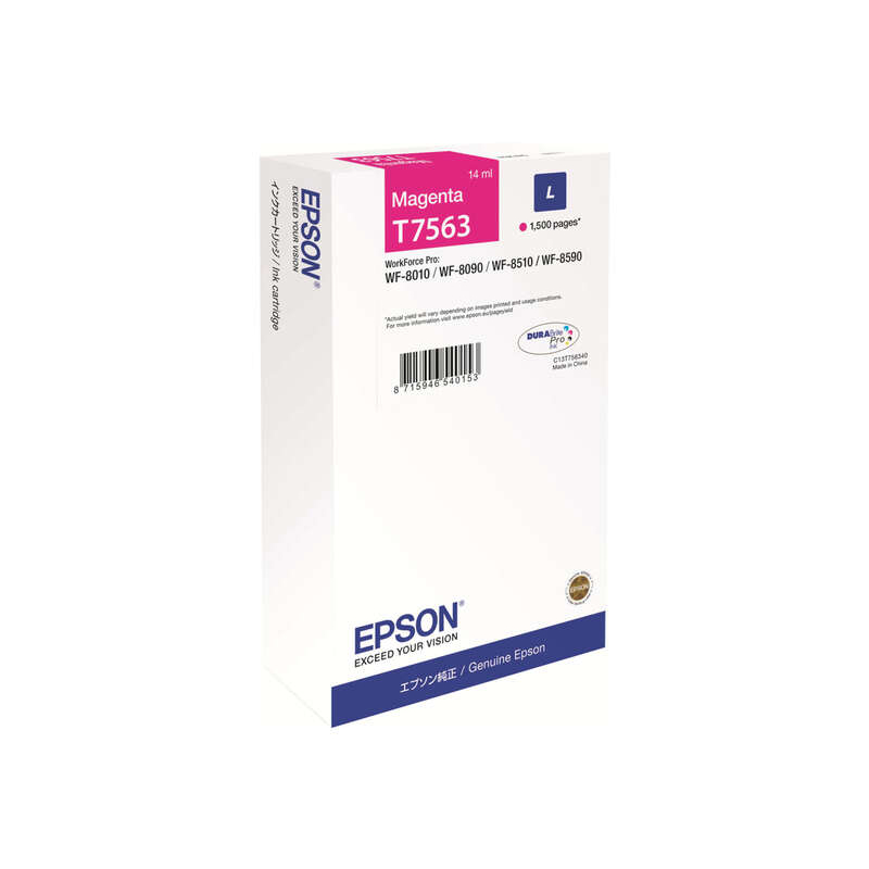 Ink cartridge Epson T7563 Magenta Original - C13T756340 / C13T75634N