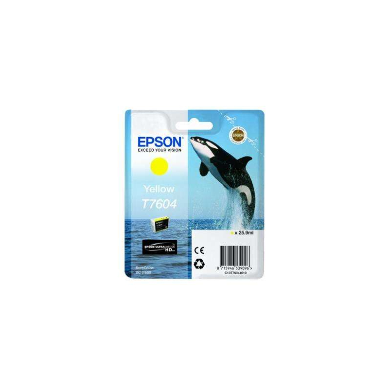 Ink cartridge Epson T7604 Yellow Original - C13T76044010