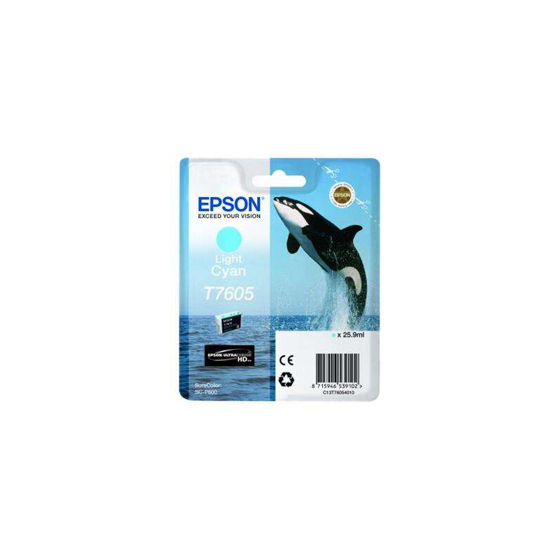 Tinteiro Epson T7605 Azul Claro Original - C13T76054010