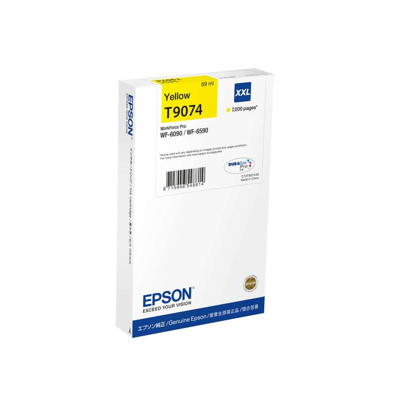 Ink cartridge Epson T9074 Yellow Original - C13T907440