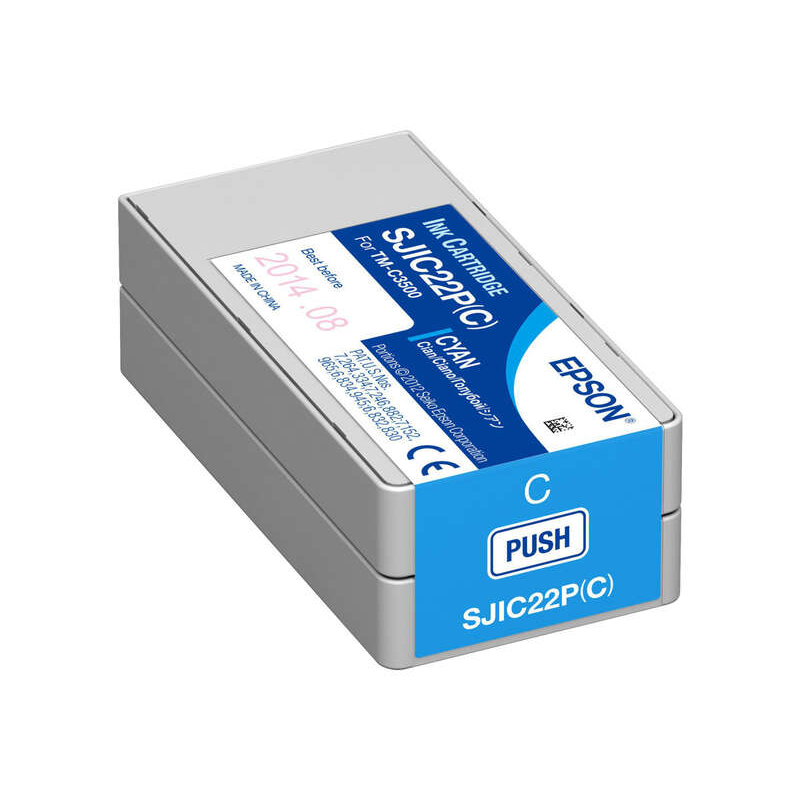 Tinteiro Epson SJIC22P Azul Original - C33S020602