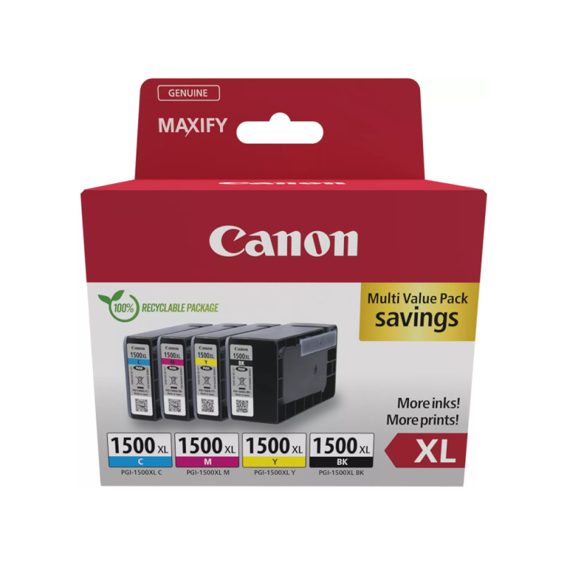 Pack Ink cartridges Canon 1500XL 4 Colours Original - 9182B010