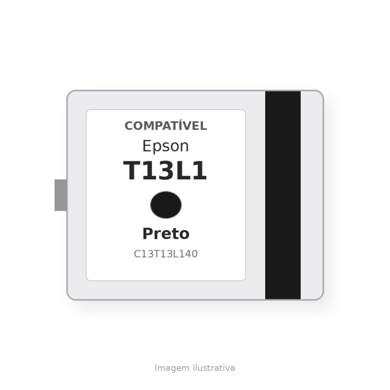 Cartucho de tinta Epson T13L1 Negro compatible - C13T13L140 - Tinta Pigmentada