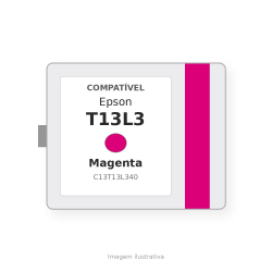 Ink cartridge Epson T13L3 Magenta compatible - C13T13L340 - Pigment Ink