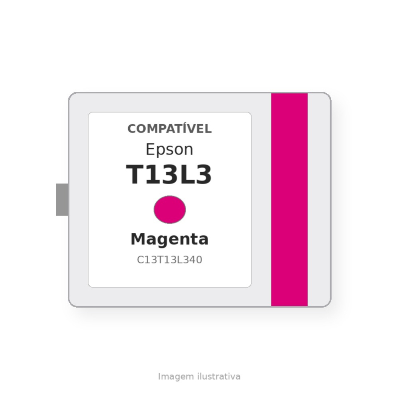 Ink cartridge Epson T13L3 Magenta compatible - C13T13L340 - Pigment Ink