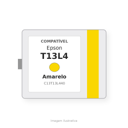 Tinteiro Epson T13L4 Amarelo Compatível - C13T13L440 - Tinta Pigmentad